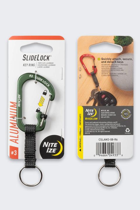 Actual product image Nite Ize Slidelock Schlüsselkarabiner Oliv
