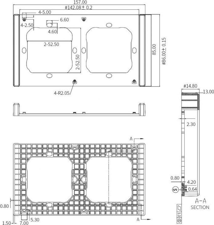 Produktbild Sonoff double mounting frame for the installation of M5-80 wall switches
