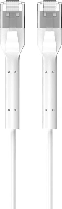 Image du produit Extralink Câble Lan Cat.6 U/Ftp 2m 1gbit Flexible Gainé Paire Blindée Cuivre Brut Blanc (CAT6, 2 m)