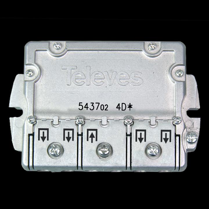 Produktbild Televes EFV 4 4-fach Easy-F Verteiler 5-2400 MHz 9dB (9.30 dB, Verteiler und Abzweiger)