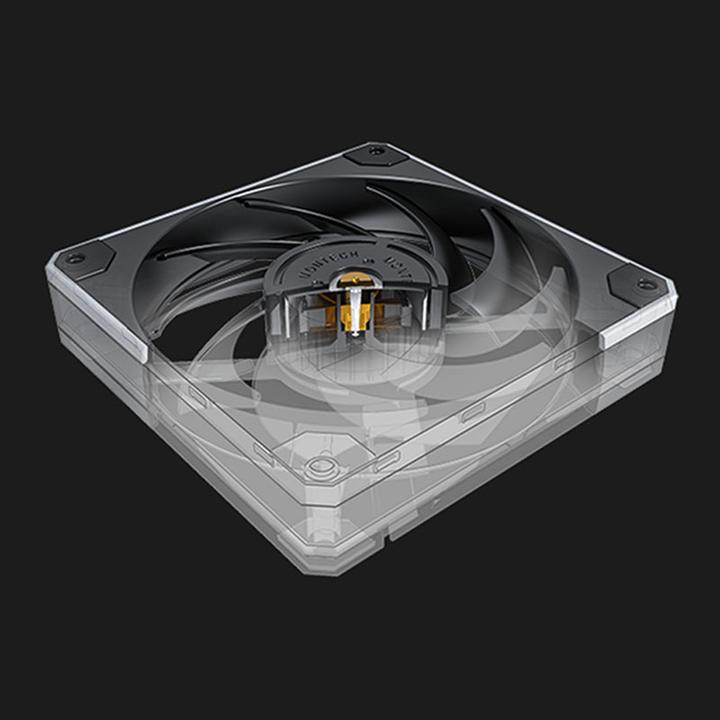 Actual product image Montech Metal120 PWM fan - 120 mm, black (120 mm, 1 x)