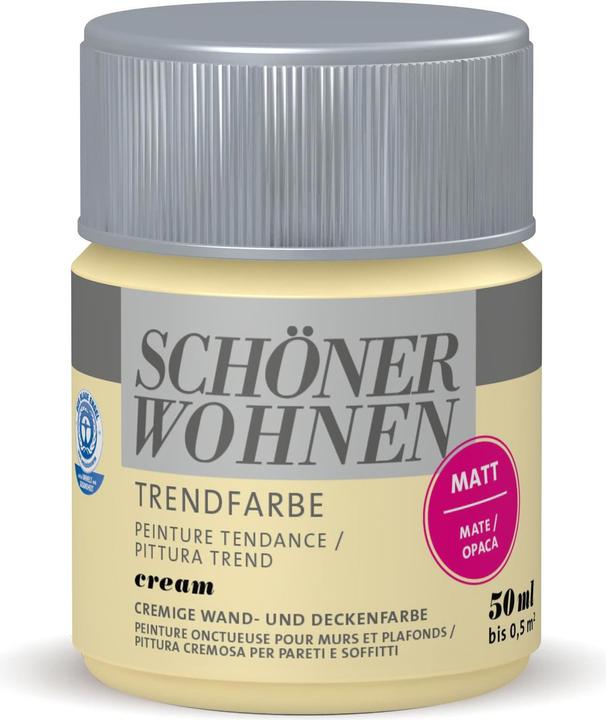 Produktbild Schöner Wohnen Trendfarbe Matt Tester Cream 50 ml (Cream, 50 ml)