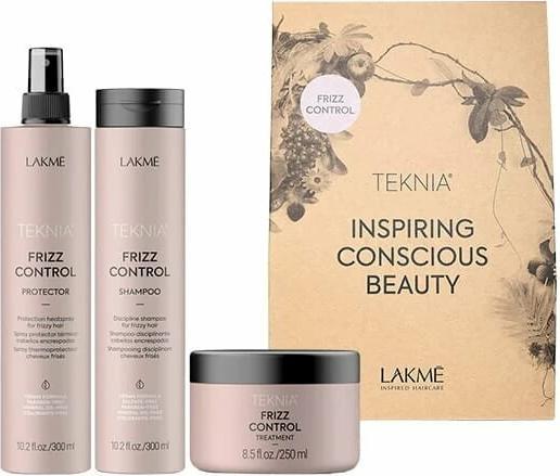 Image du produit Lakmé Lakme TKN Retail Pack Frizz Control : Shampooing 300ml + Soin 250ml + Protection 300ml (300 ml, Shampoing liquide)