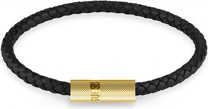 Guess Blackjack Leather Bracelet JUXB03238JWYGBK - Length: 23 cm (23 cm)