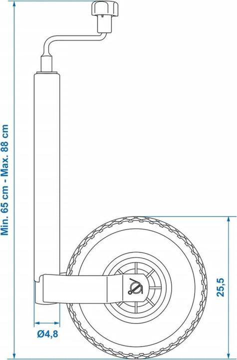 Image du produit ProPlus Roue d'appui Jante en métal avec pneu