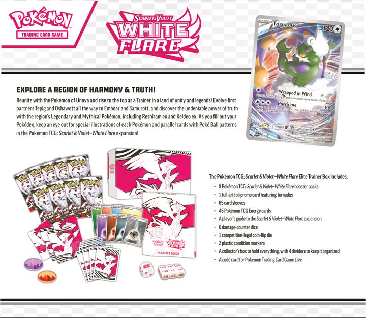 Actual product image Pokémon Scarlet & Violet: White Flare Elite Trainer Box (English, Elite / Top Trainer Box)