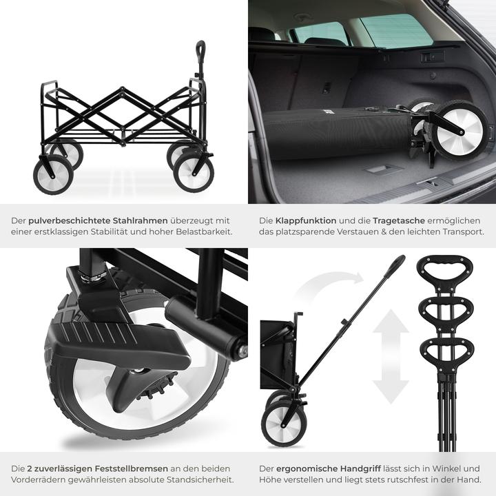 Actual product image tectake Foldable Leon handcart with brakes
