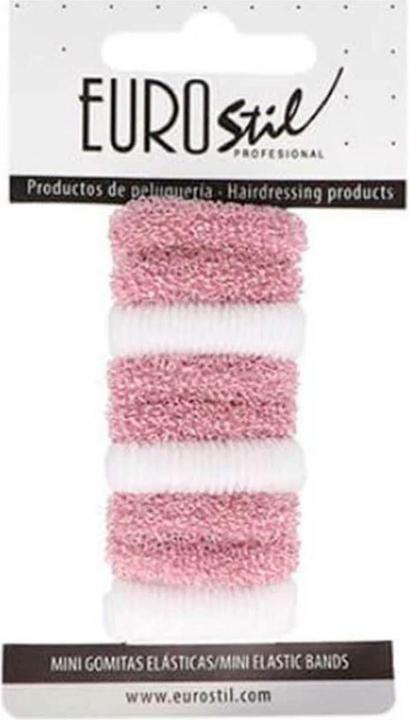 Immagine prodotto Caso Accessori per capelli Eurostil: Fascette per capelli, mini rosa, bianco (Elastico per capelli)