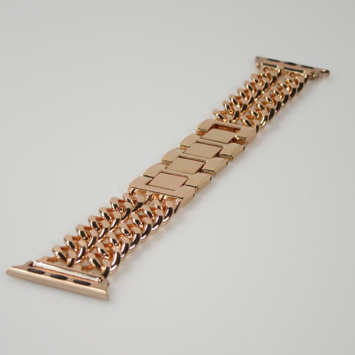Produktbild PhoneLook Luxuriöses Edelstahl Armband mit unsichtbarem Verschluss gold (38 mm, 40 mm, 41 mm, Aluminium)