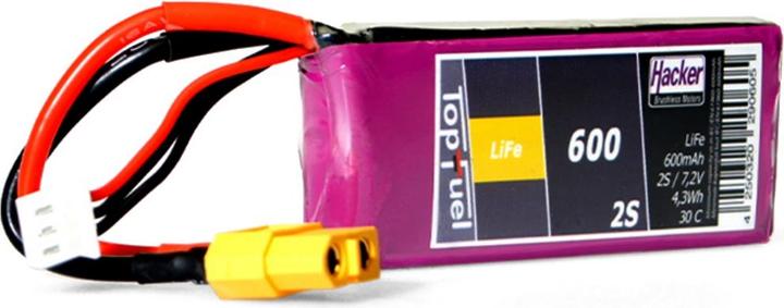 Produktbild Hacker LiPo Pack TF LiFe 600mAh 2S (6.60 V, 600 mAh)