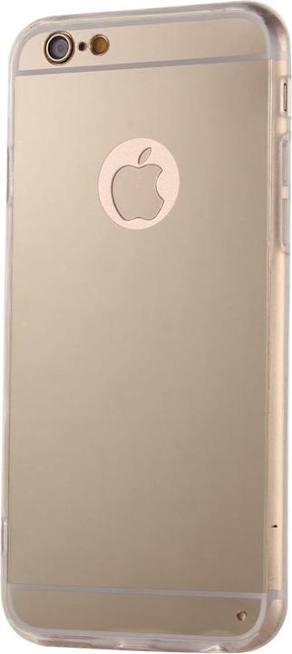 Produktbild König Design Apple iPhone 6 / 6s Handy Hülle Spiegel Mirror Soft Case Schutz Cover Etuis Gold (Apple iPhone 6)