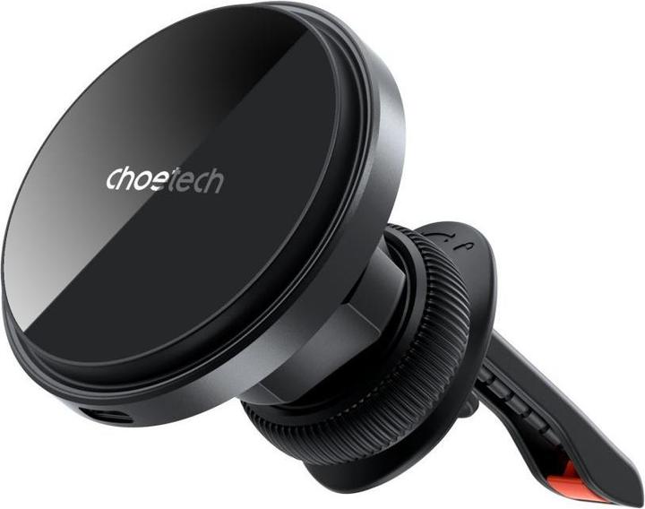 Choetech Supporto da auto magnetico T204-F con ricarica wireless da 15W - nero