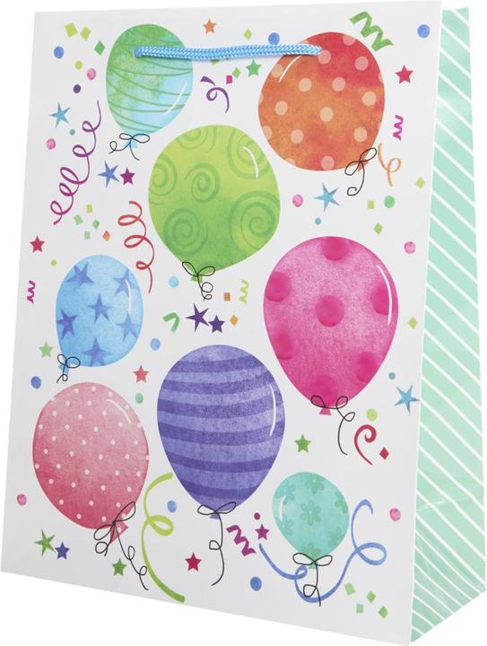 Produktbild Idena Geschenktasche Ballons Kupferpapier 128g/m² 18x23x8cm (Geschenkbox)