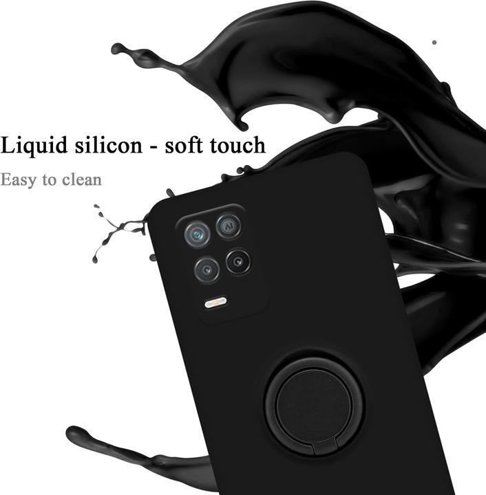 Productafbeelding Cadorabo TPU Liquid Ring Silicone Case Cover voor Realme 8 5G / V13 / Q3 / Q3i / Narzo 30 5G (Realme V13, Realme Narzo 30 5G, Realme Q3i 5G)