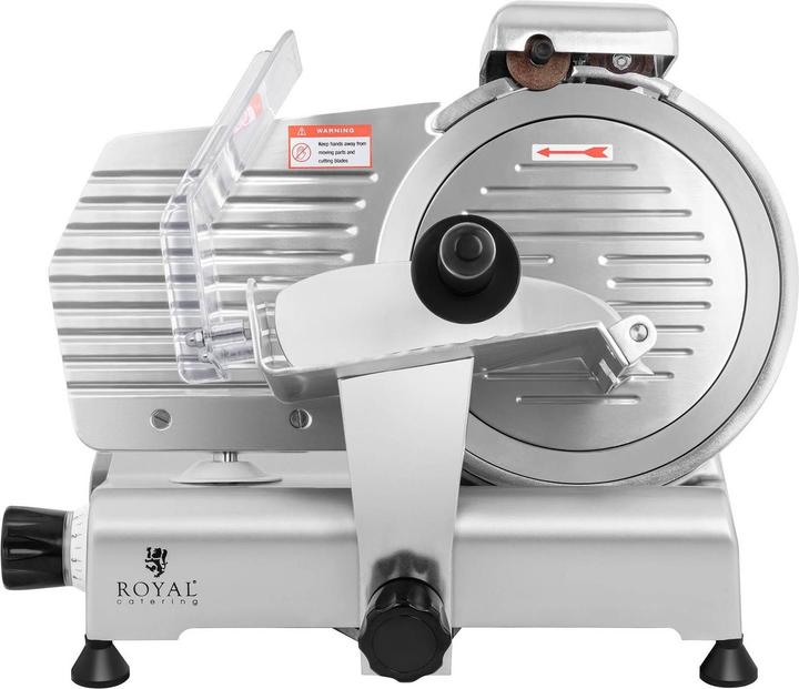Produktbild Royal Catering Aufschnittmaschine Allesschneider Edelstahl Ø 250 mm Schrägschneider 480 U/min