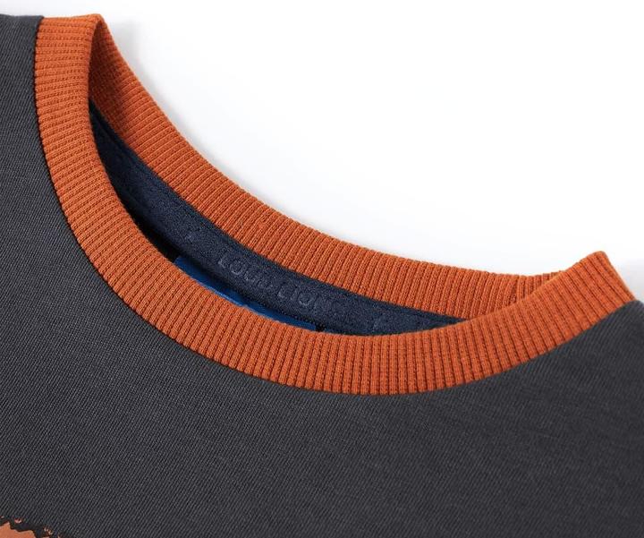 Immagine prodotto VidaXL Camicia a maniche lunghe per bambini Antracite 128,Materiale: 100 (128)