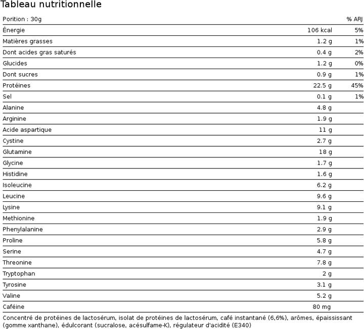 Nutritional values and ingredients ESN Flexpresso (Coffee, 1 pcs., 908 g)