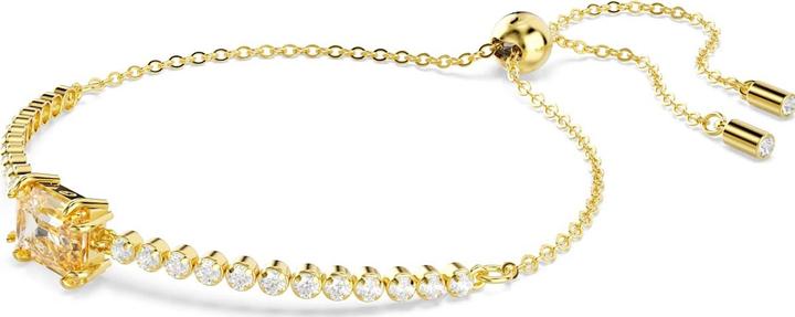 Immagine prodotto Swarovski Matrix Tennis Armband Verschiedene Schliffe Karamell Goldlegierungsschicht (24 cm, Metallo Swarovski)