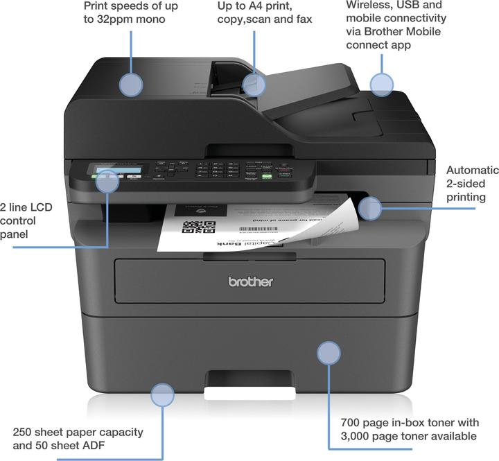 Immagine prodotto Brother MFC-L2800DW (Laser, Bianco e nero)