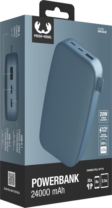 Immagine prodotto Fresh'N Rebel Powerbank (24000 mAh, 20 W, 88.80 Wh)