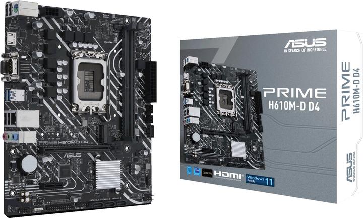 Actual product image ASUS PRIME H610M-D D4 (LGA 1700, Intel H610, mATX)