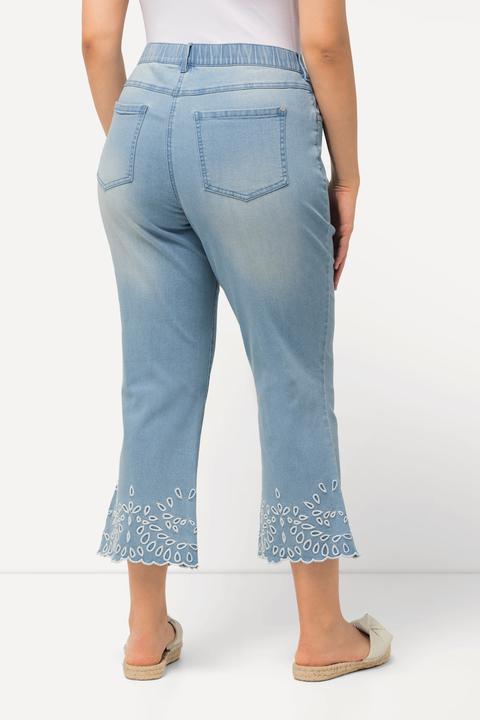 Produktbild Ulla Popken 7/8-Jeans Marie, Stickerei, Schlaghose, ausgestellt (46)