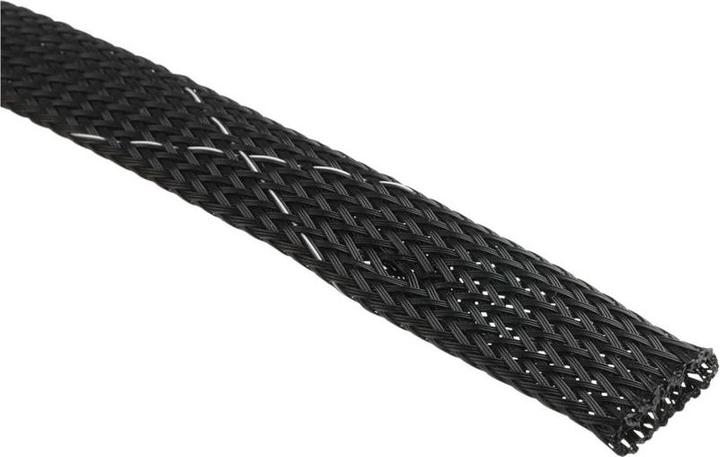Produktbild HellermannTyton 170-81101 HEGPETFRX06-PET-BK Geflechtschlauch Schwarz Polyester (Kabeldurchlass, 37 cm)