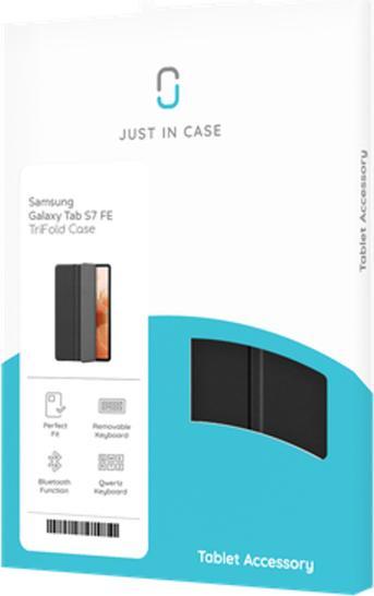 Actual product image Just in Case PU-leather Book Case Black Samsung Galaxy Tab S7 FE (Galaxy Tab S7 FE)