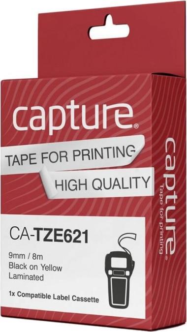 Produktbild Capture Tape Black on Yellow 9mm (7.40 cm, Gelb, Schwarz)