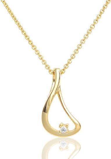 Breuning ANHÄNGER - BRILL. 0,025 Ct. H/si (750/18 K Gold)