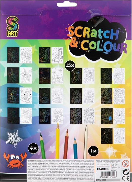 Actual product image Grafix Craft set Scratch and Colors A4