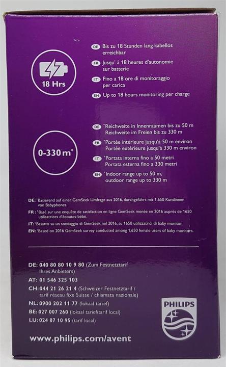 Actual product image Philips Avent Audio Advanced (Baby Monitor Audio, 330 m)
