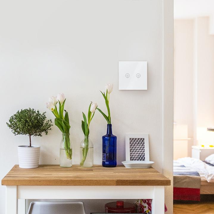 Actual product image LogiLink Smart Home Wi-Fi Wall Switch 2-Fold