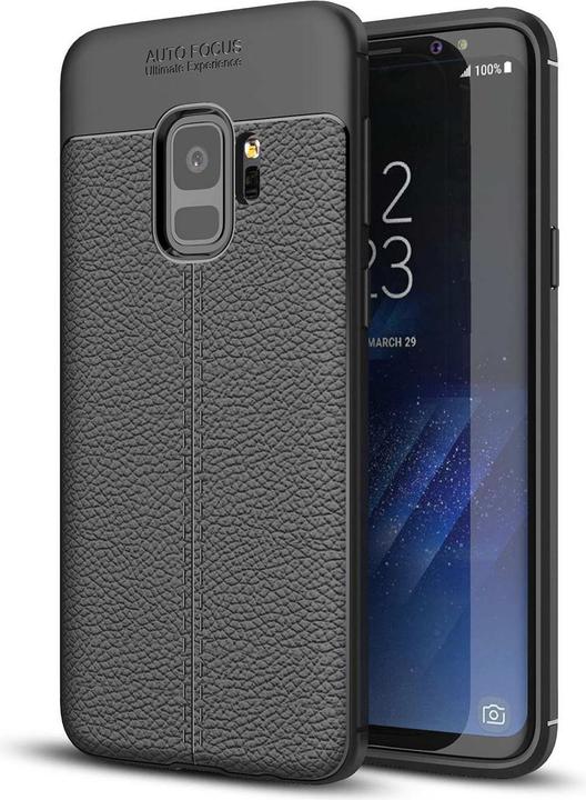 Actual product image Cadorabo TPU Cover Faux Leather Structure (Samsung Galaxy S9+)