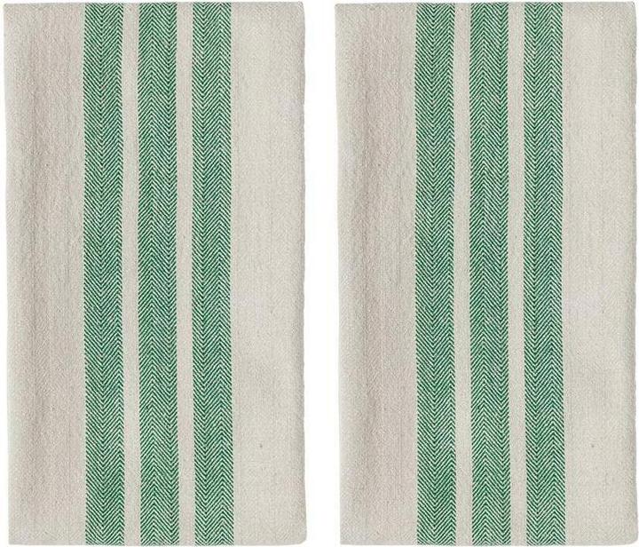 Produktbild Oyoy Geschirrtuch-Set Linu 2 Stück, Beige/Grün (50x70 cm)