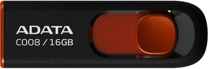 Actual product image Adata USB 2.0 Stick C008 Black/Red 16GB (16 GB, USB-A)