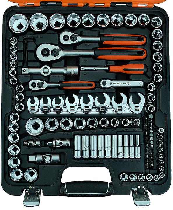 Produktbild Bahco Steckschlüssel-Satz (4 mm, 4.5 mm, 5 mm, 5.5 mm, 6 mm, 7 mm, 8 mm, 9 mm, 10 mm, 11 mm, 12 mm, 13 mm, 14 mm, 15 mm, 16 mm, 17 mm, 18 mm, 19 mm, 21 mm, 22 mm, 23 mm, 24 mm, 27 mm, 32 mm, 34 mm, 3/8", 7/16", 1/2", 9/16", 11/16", 3/4", 13/16", 7/8", 1 3/16")