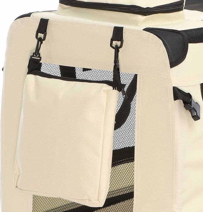 Actual product image Wiltec Fudajo Transport Box XXXL Foldable Beige 100x69x69cm Dog Box Travel Box Cat Box (Dog, Foldable)