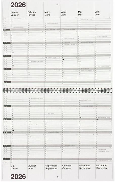 Actual product image Biella 10-year calendar (30 x 24 cm, Hardcover, French, German)
