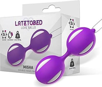 Immagine prodotto Latetobed Palla Kegel Misha doppia in silicone viola