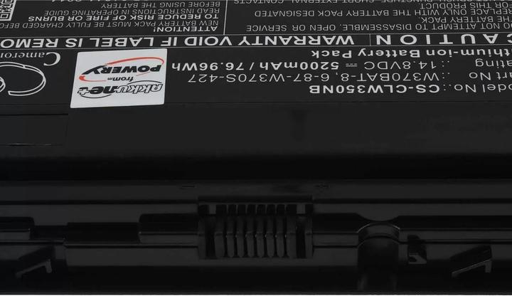 Image du produit AccuCell Batterie Schenker A704, A723, Clevo W353ST, W350ET, type W370BAT-8 (5200 mAh)