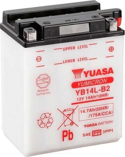 Image du produit Yuasa YB14L-B2 Batterie moto (DIN 51413) Yumicron (12 V, 14 Ah, 175 A)