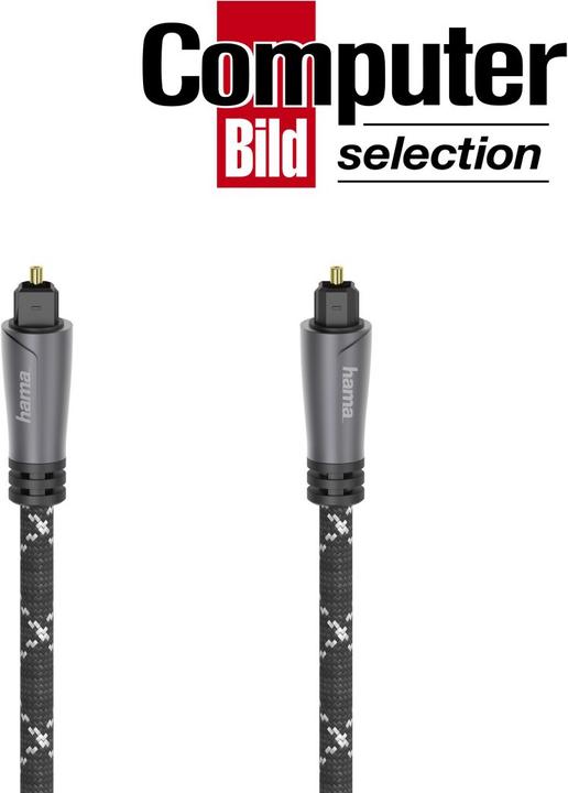 Produktbild Hama Audio-Lichtleiter-Kabel, ODT-Stecker (Toslink), Metall, 1,5 m (1.50 m, TOSLINK)