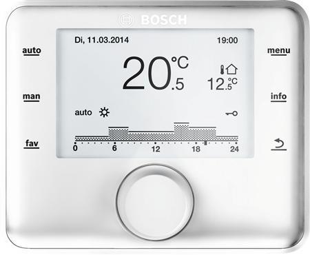 Bosch Hausgeräte Rum- og klimastyring CW400. Til både brugsvand og centralvarme. Can be combined with forked arms