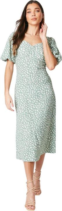 Dorothy Perkins Midikleid Geraffte Front Puffärmel