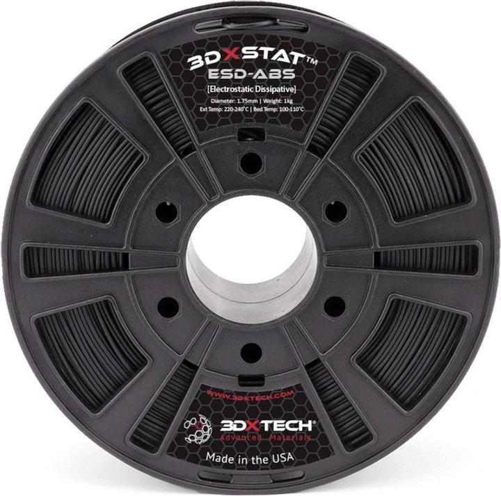 Produktbild 3D Xtech ABS2030750BK0 3DXSTAT Conductive ESD Filament ABS 2.85 mm 750 g Schwar (ABS, 2.85 mm, 750 g, Schwarz)