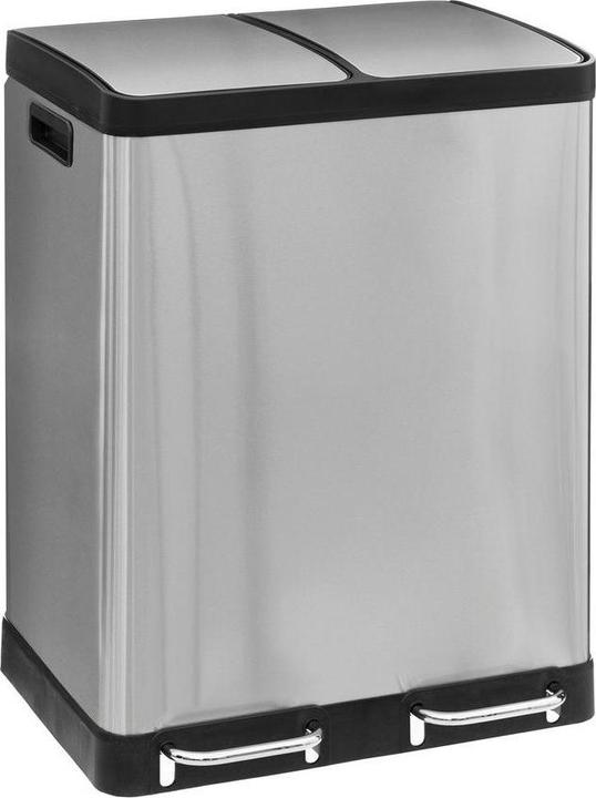Productafbeelding 5Five Sorteerbak met 2 compartimenten - roestvrij staal (60 l)