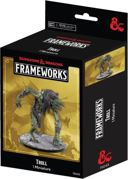 Actual product image Wizkids Dungeons & Dragons Frameworks miniature Model Kit Troll