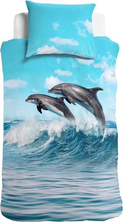 Produktbild Traumschlaf Bettwäsche Delfine (Bettwäsche Set, 135x200 cm + 80x80 cm)