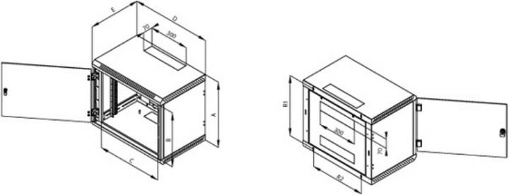 Produktbild Triton RBA-04-AS5-CAX-A1 - 19" Wandverteiler, einteilig, 4 HE, 495 mm Tiefe (4 HE, 19 Zoll Rack)
